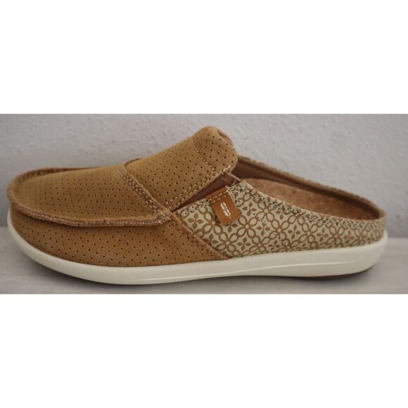 Revitalign RV1047BSG080 Women's Sz 8B Brown Sugar Siesta Suede Tile Clogs - Picture 6 of 8